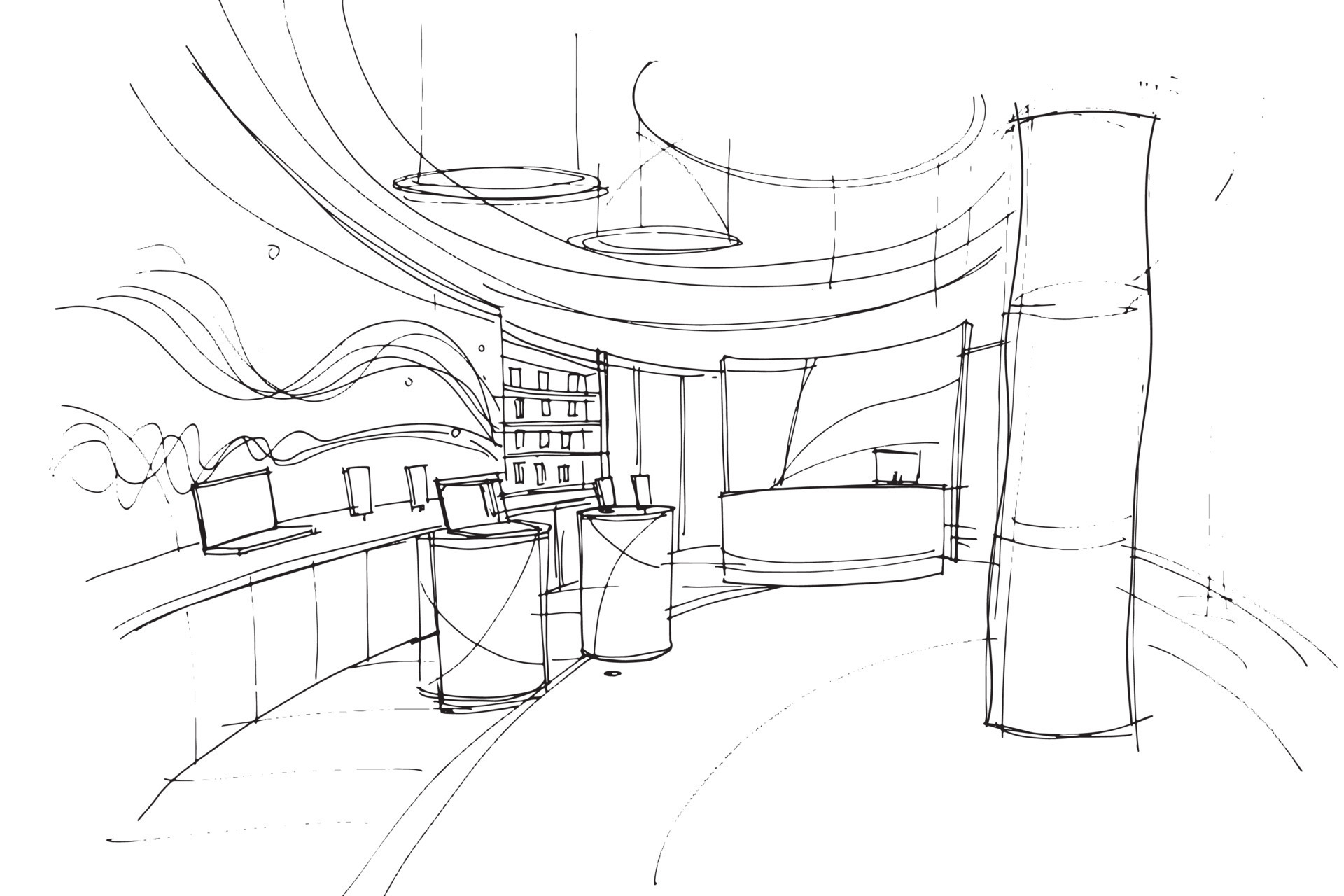 electronic equipment store sketch and gadget shop