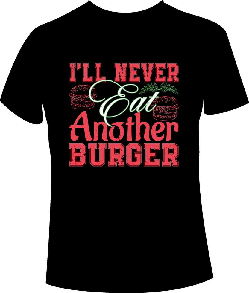 diseño de camiseta de hamburguesa vector