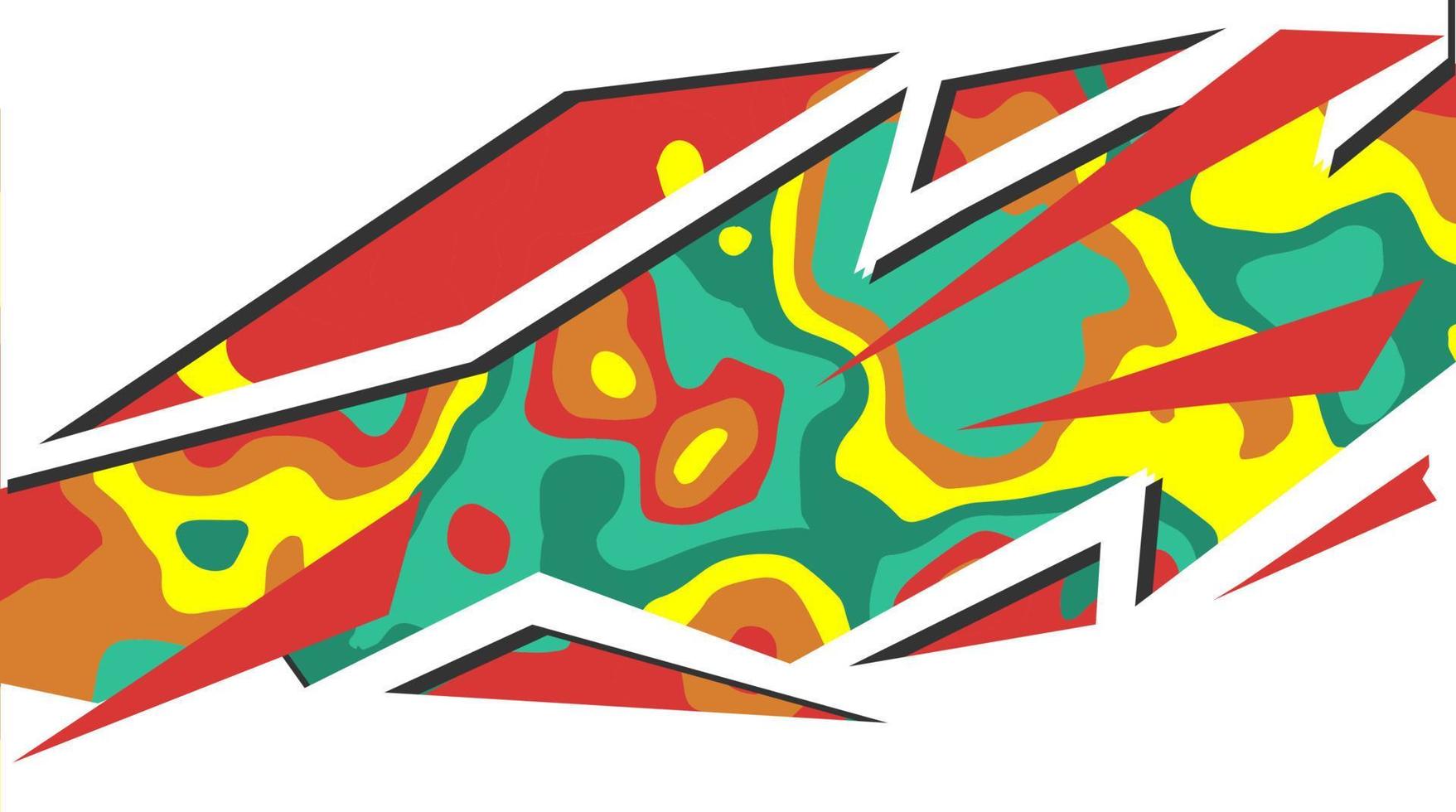 Abstract image geometry of car sticker stripes vector