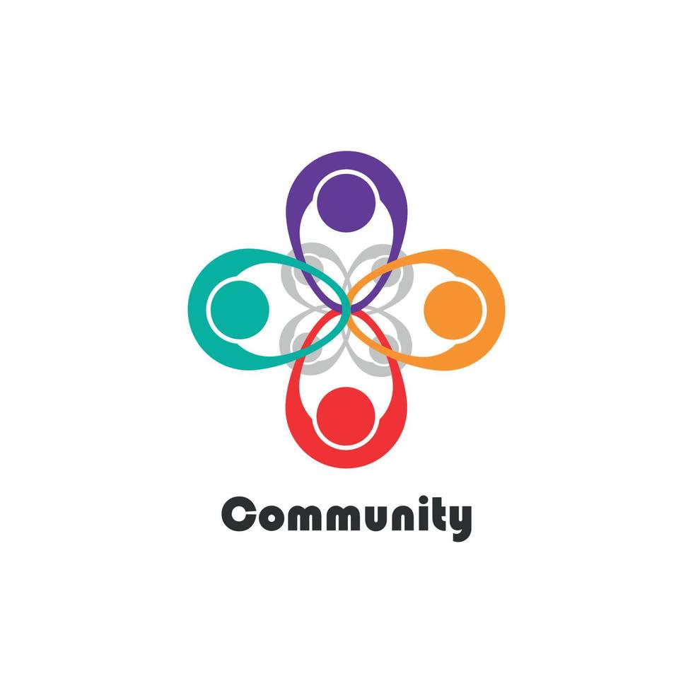 People logo vector with colorfull.