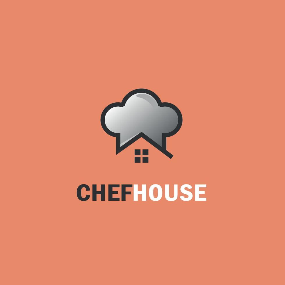 Chef house logo design vector. vector