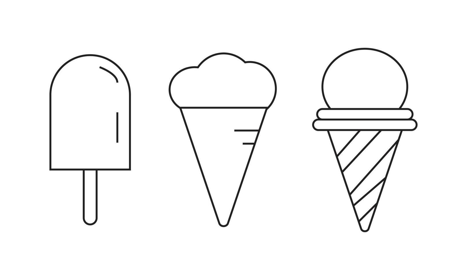 icono de helado delicioso helado congelado vector