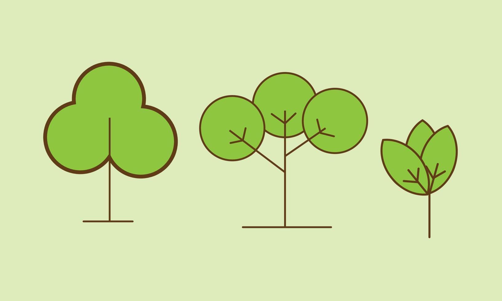 trees and leaf vector design spring background