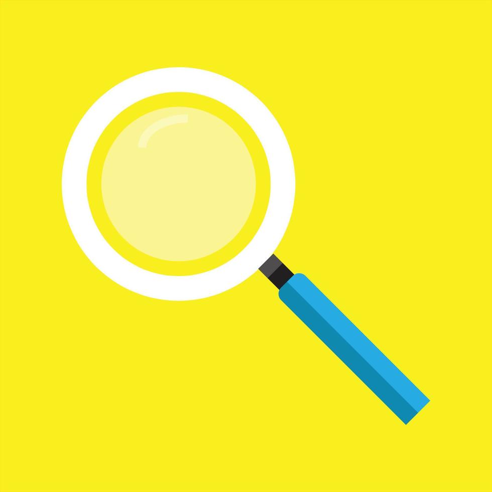 magnifying glass icon vector illustration, lens, optical, magnifier tool