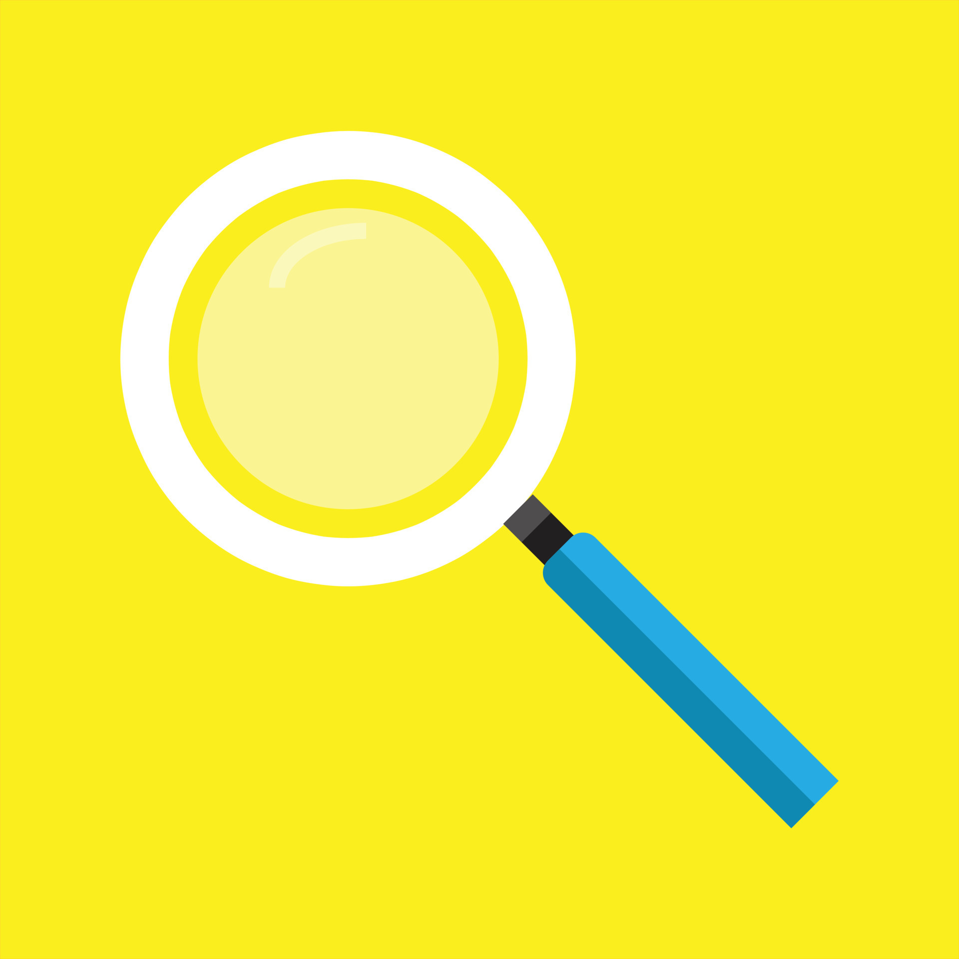 magnifying glass icon vector illustration, lens, optical, magnifier