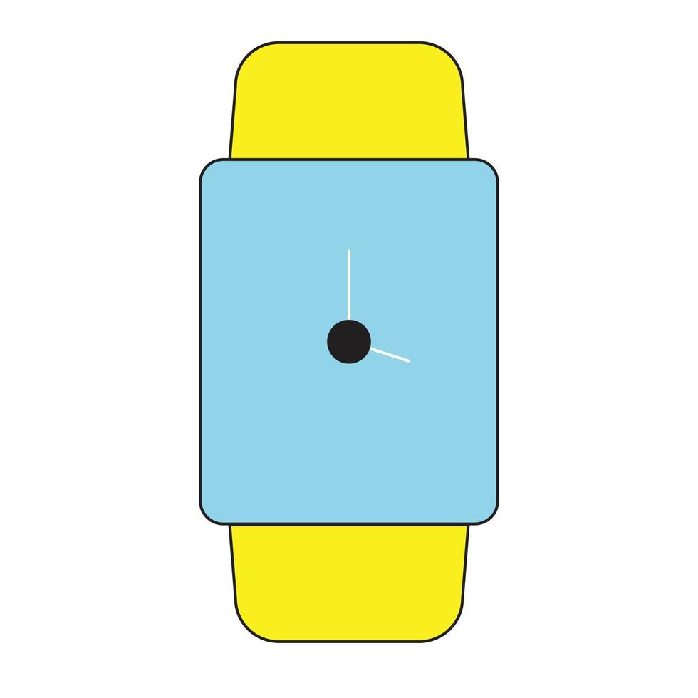 smartwatch realistic wrist watch, vector illustration, digital watch,