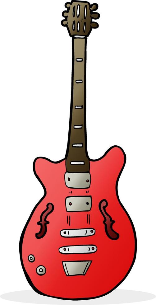 cartoon electric guitar vector