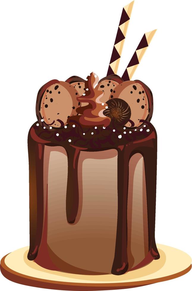 sweet birthday cake clipart vector