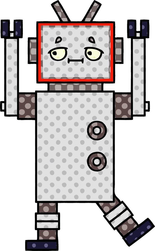 comic book style cartoon robot vector