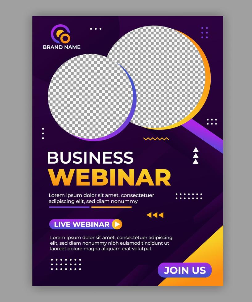 Webinar Template Poster vector