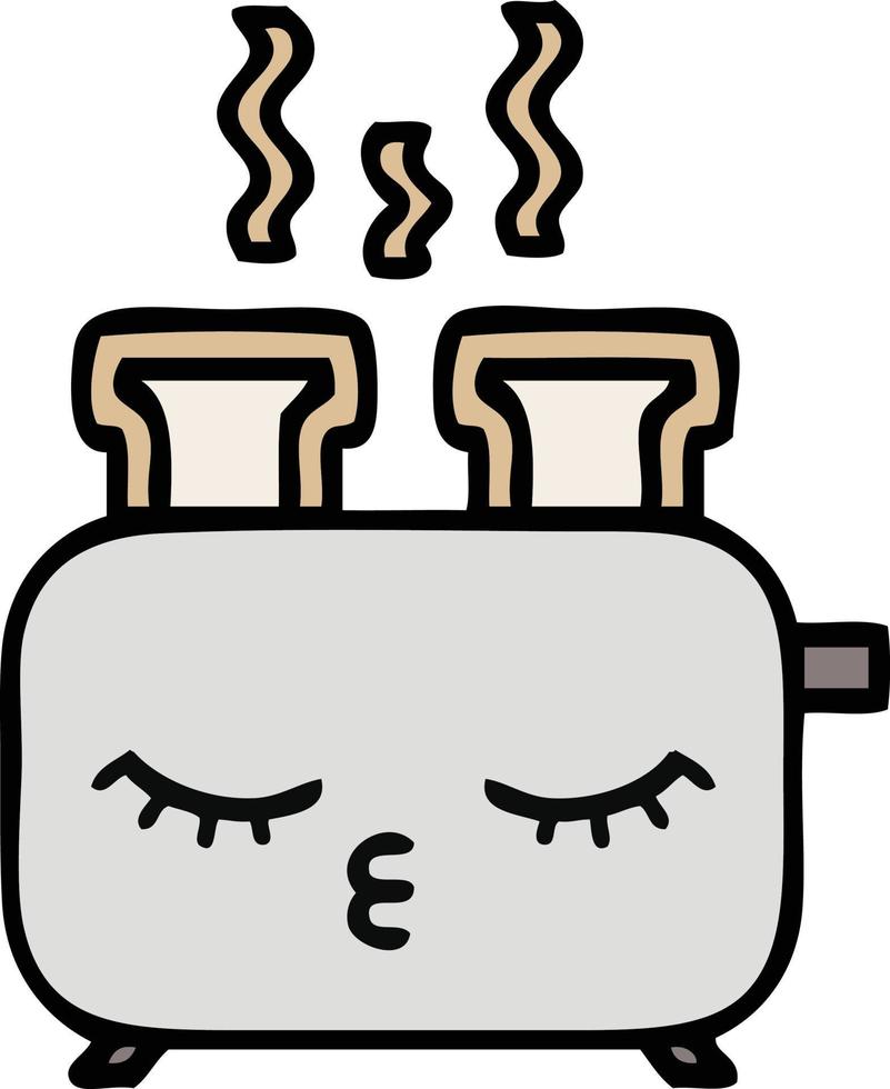 cute cartoon of a toaster vector