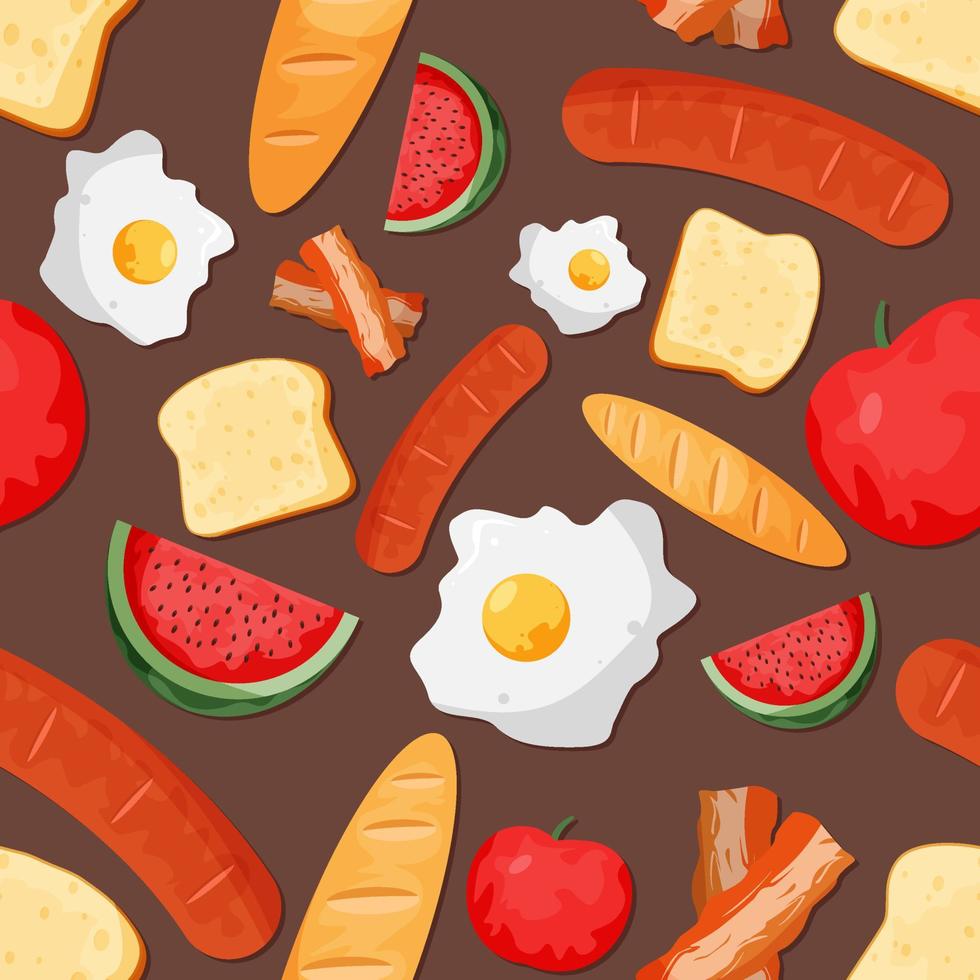 Breakfast Seamless Background vector