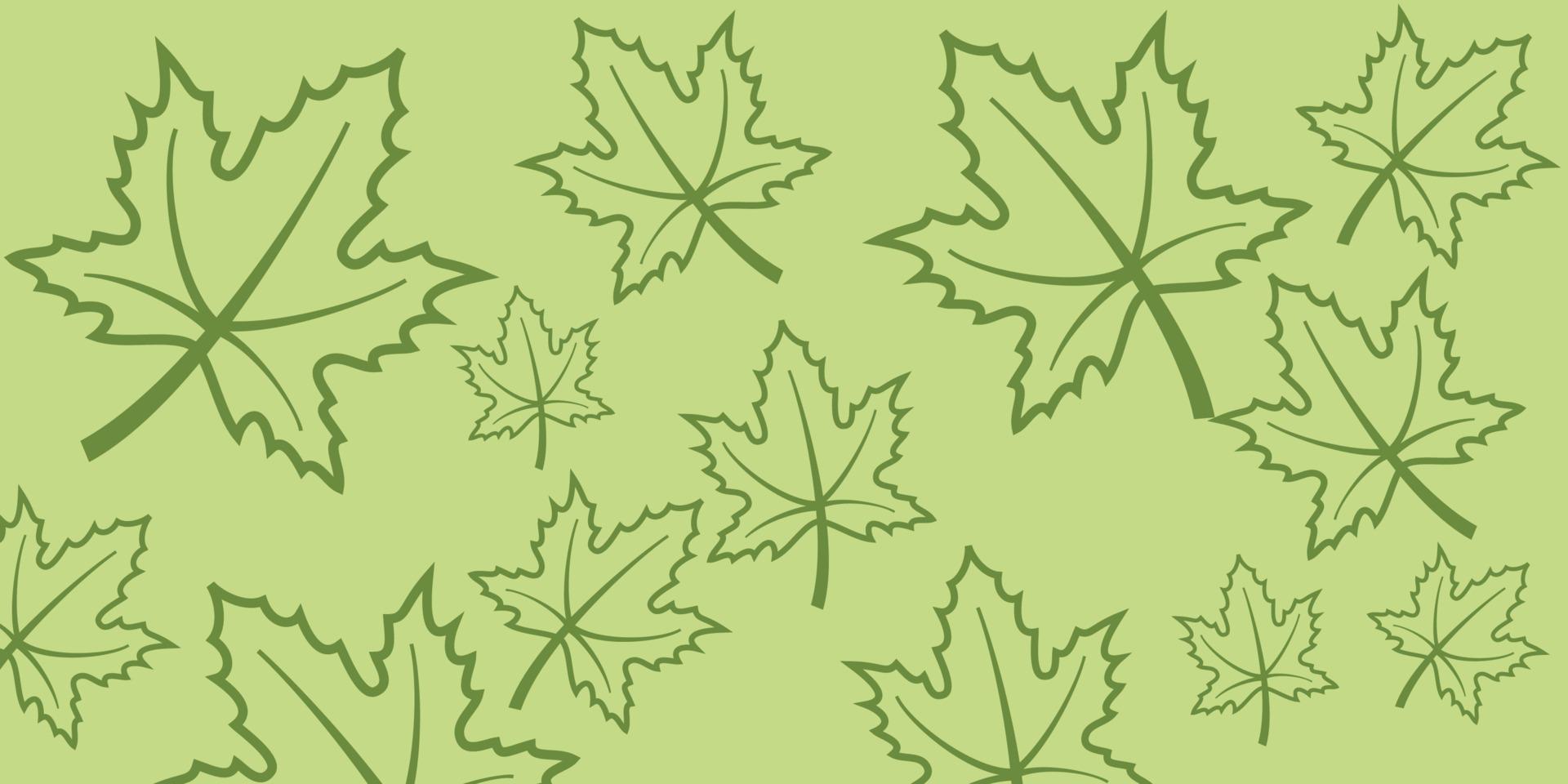 Leaves background outline vector