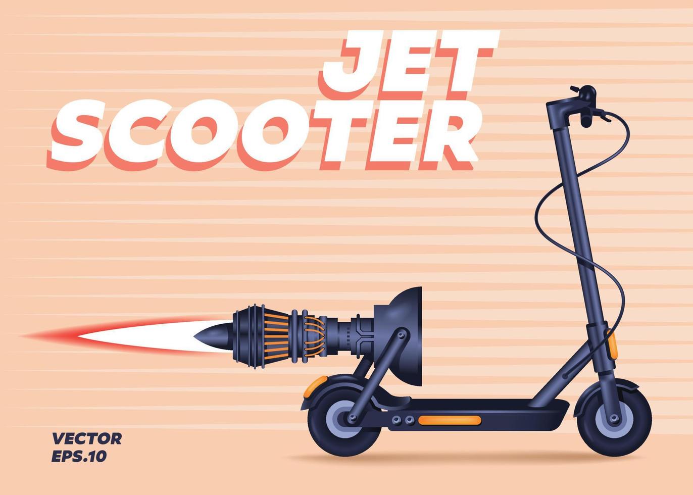 Jet Scooter Engine vector