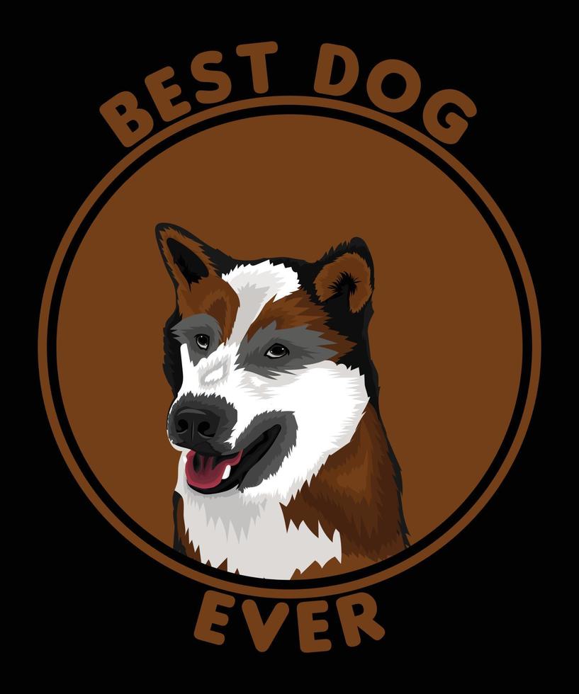 plantilla de diseño de camiseta de vector de ilustraciones doradas de perro lindo