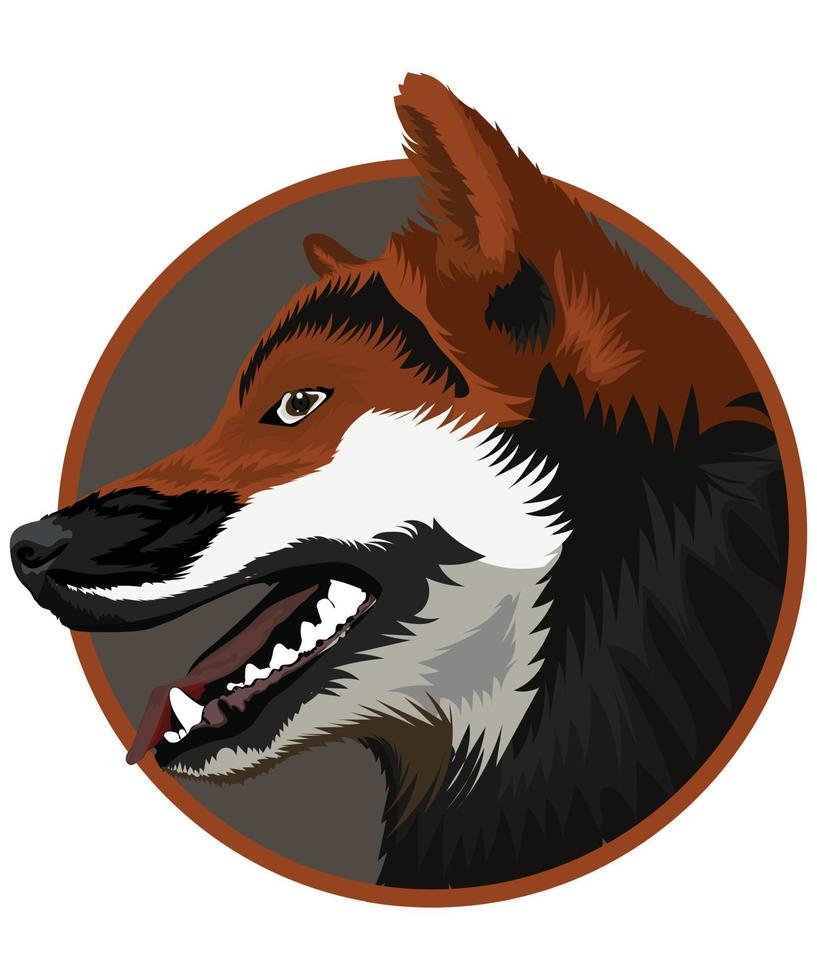 plantilla de diseño de camiseta de vector de ilustraciones doradas de perro