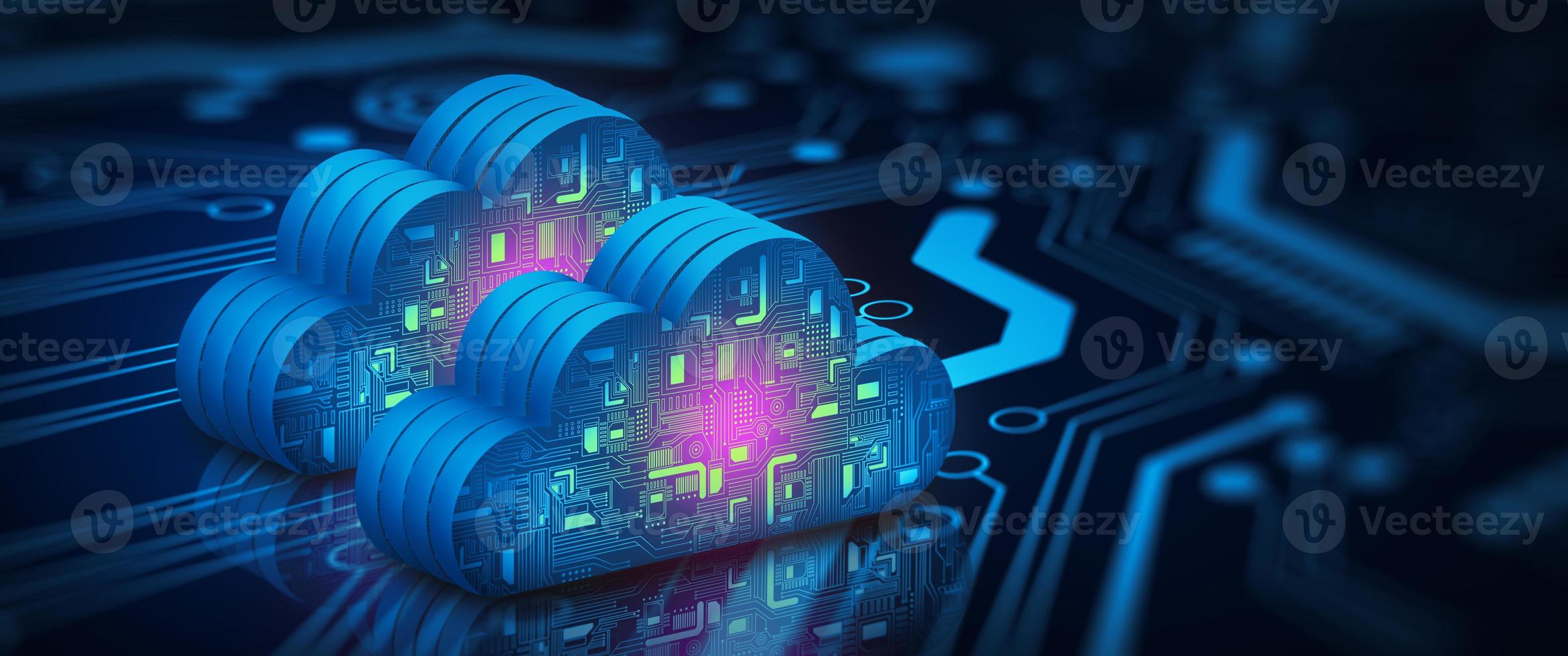 Cloud computing technology internet storage network. photo