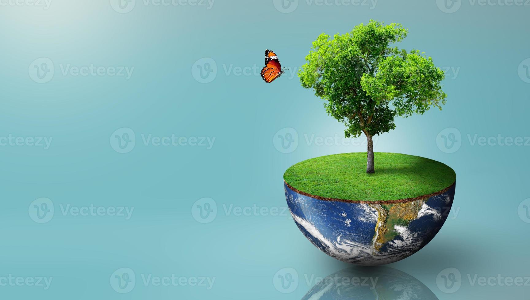 World Ecology, World Environment Day, World Earth Day, and Saving environment. photo