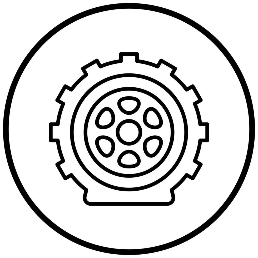 Flat Tire Icon Style vector