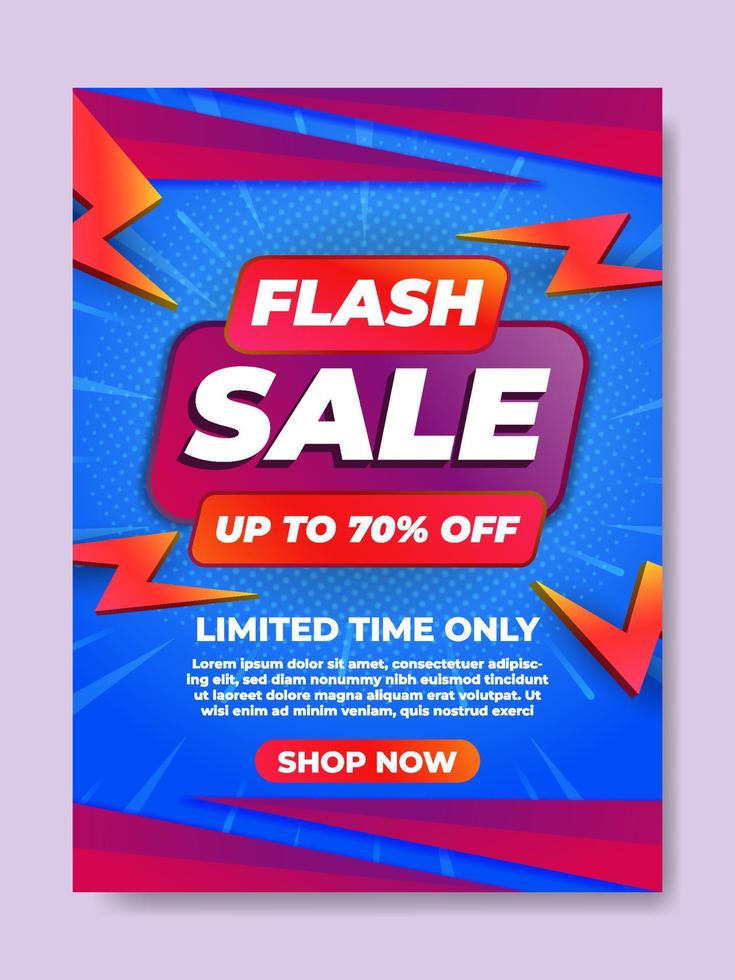 Flash Sale Poster vector