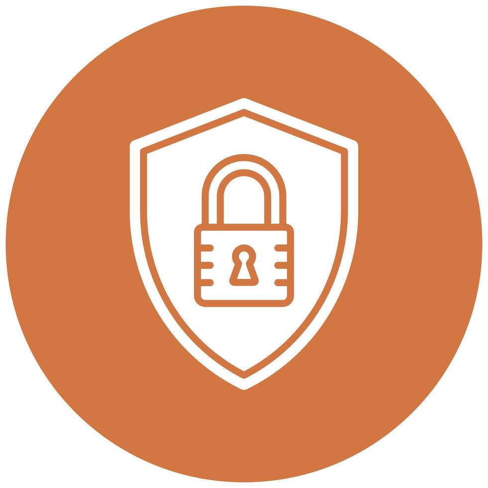 Lock Shield Icon Style vector