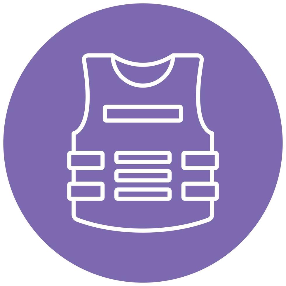 Bulletproof Vest Icon Style vector