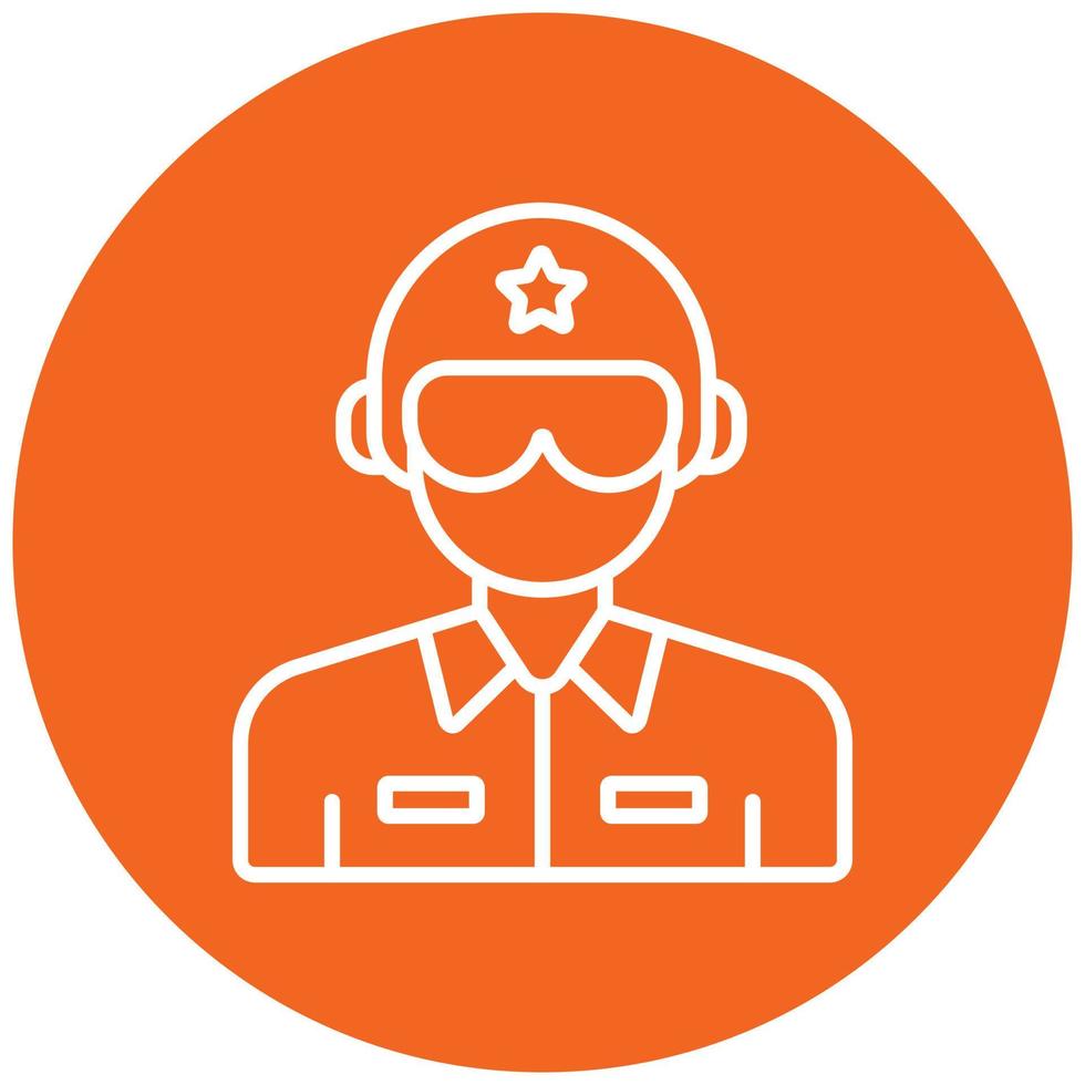 Army Pilot Icon Style vector