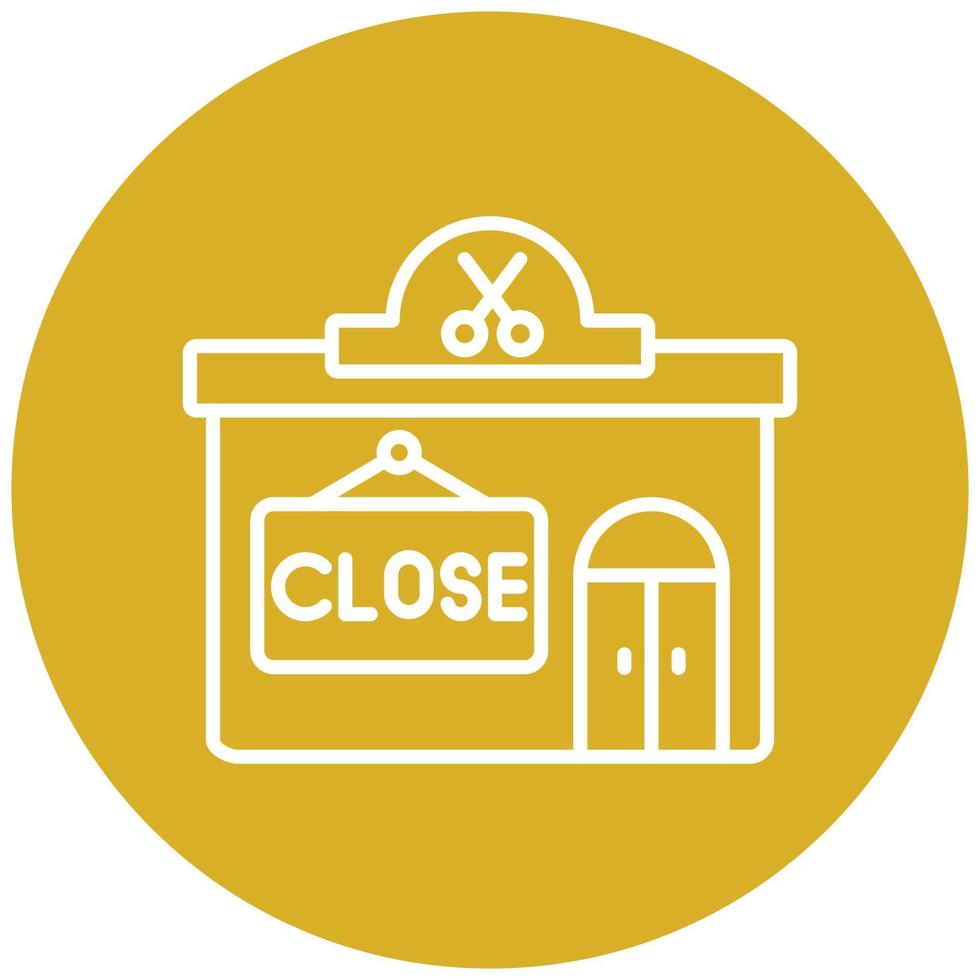 Close Shop Icon Style vector