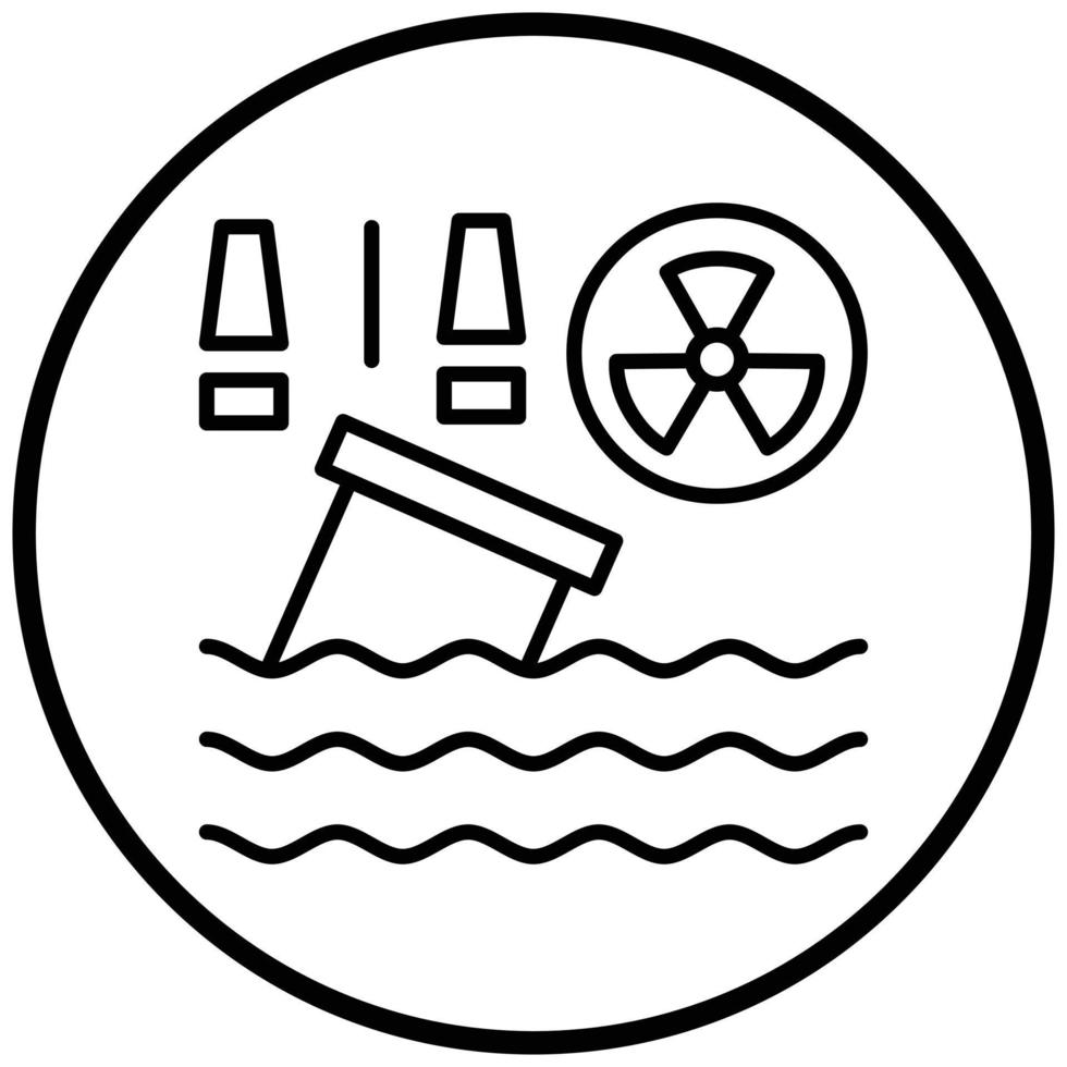 Water Pollution Icon Style vector