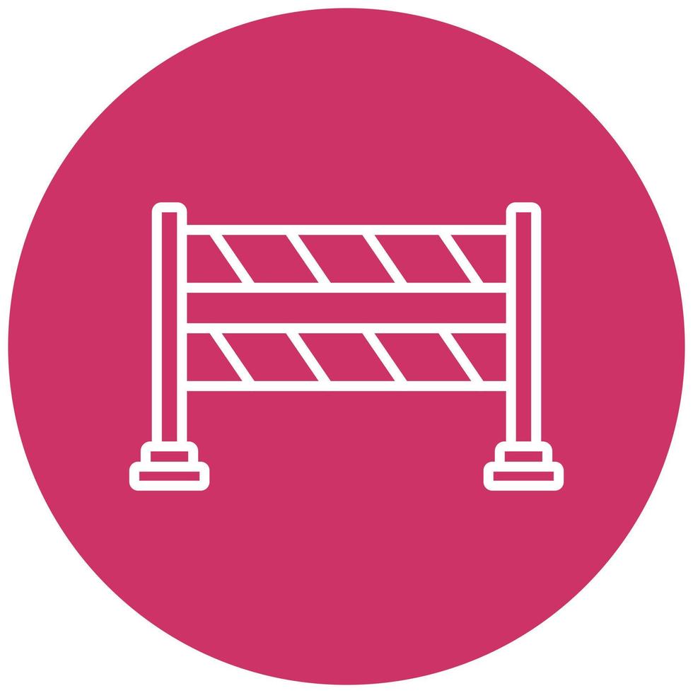 Police Barrier Icon Style vector