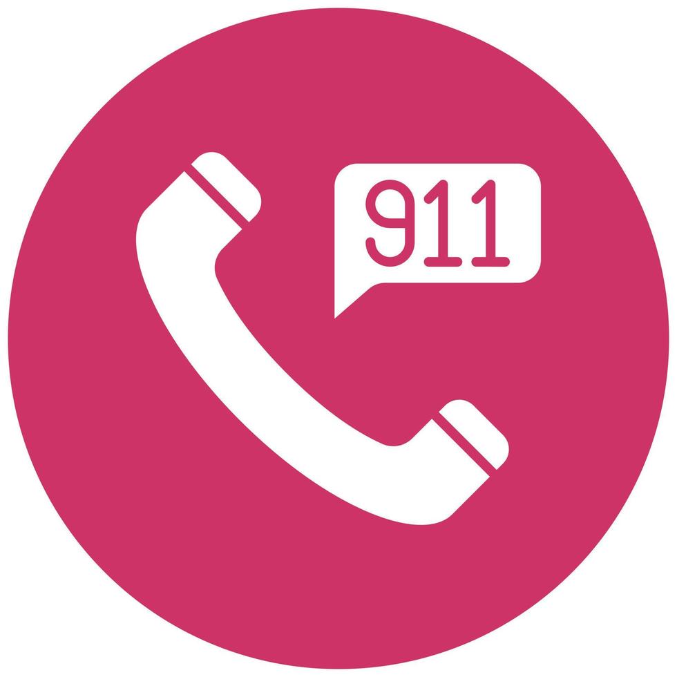 Call 911 Icon Style vector