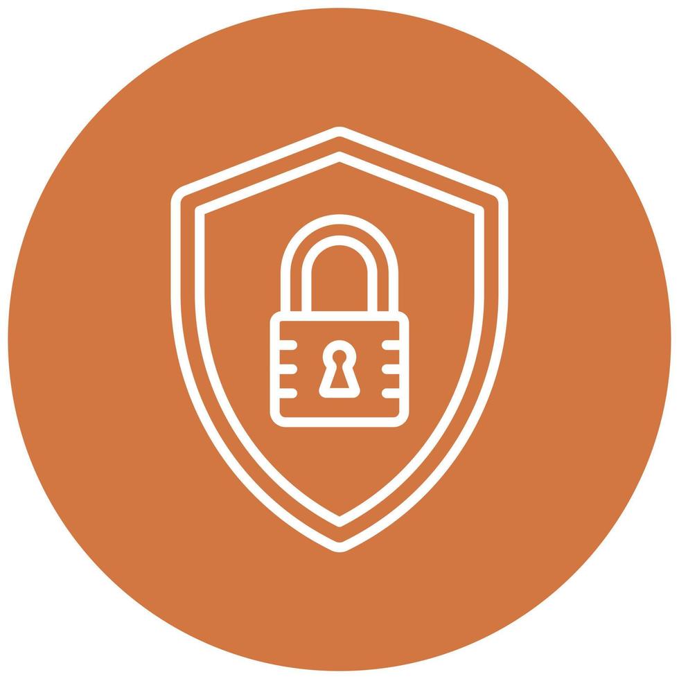 Lock Shield Icon Style vector