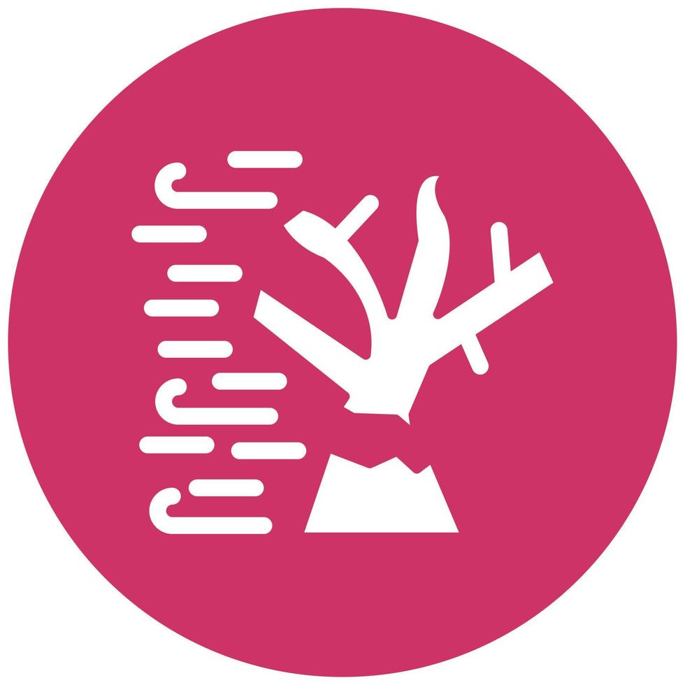 Tree Broken Icon Style vector