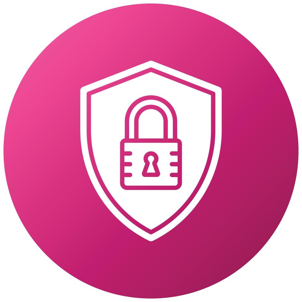 Lock Shield Icon Style vector