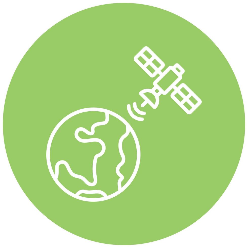 Satellite Earth Icon Style vector