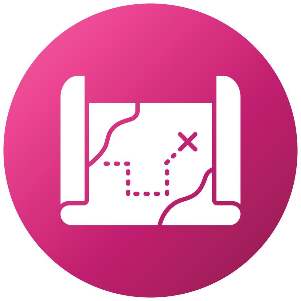 Pirate Map Icon Style vector