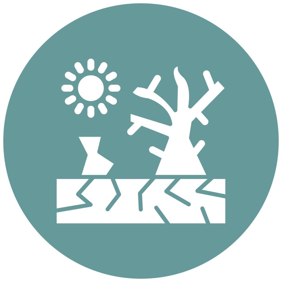 Desertification Icon Style vector