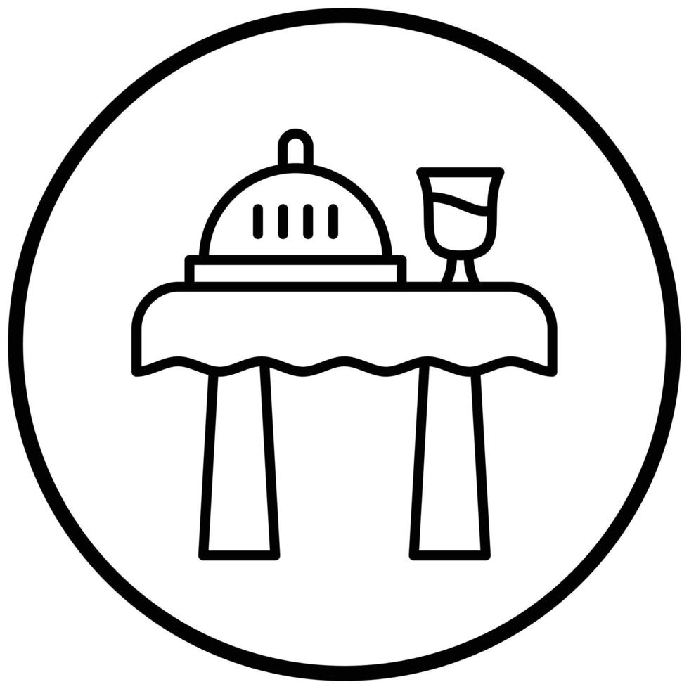 Dinner Table Icon Style vector