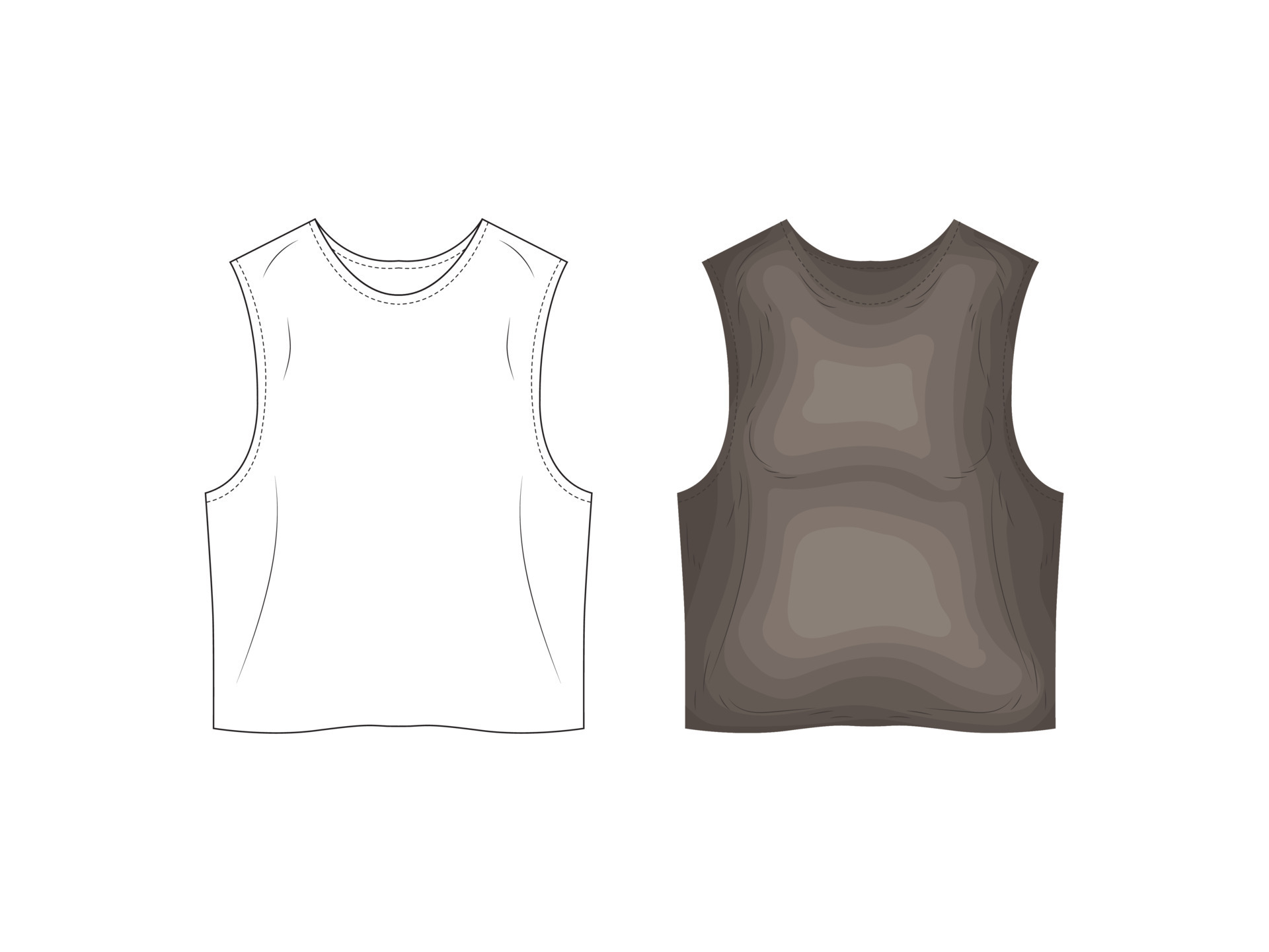 fashion product catalog uniforms mockup sketch vector illustration ...