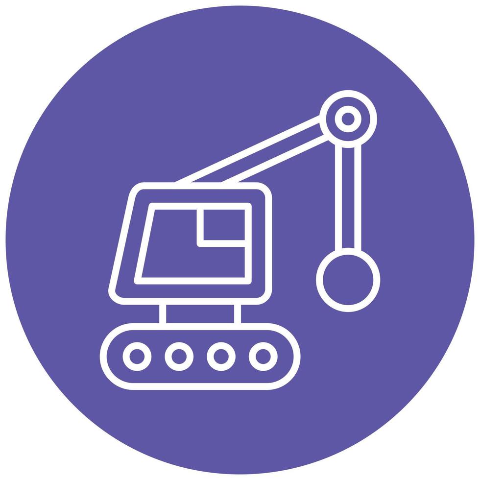 Demolition Crane Icon Style vector