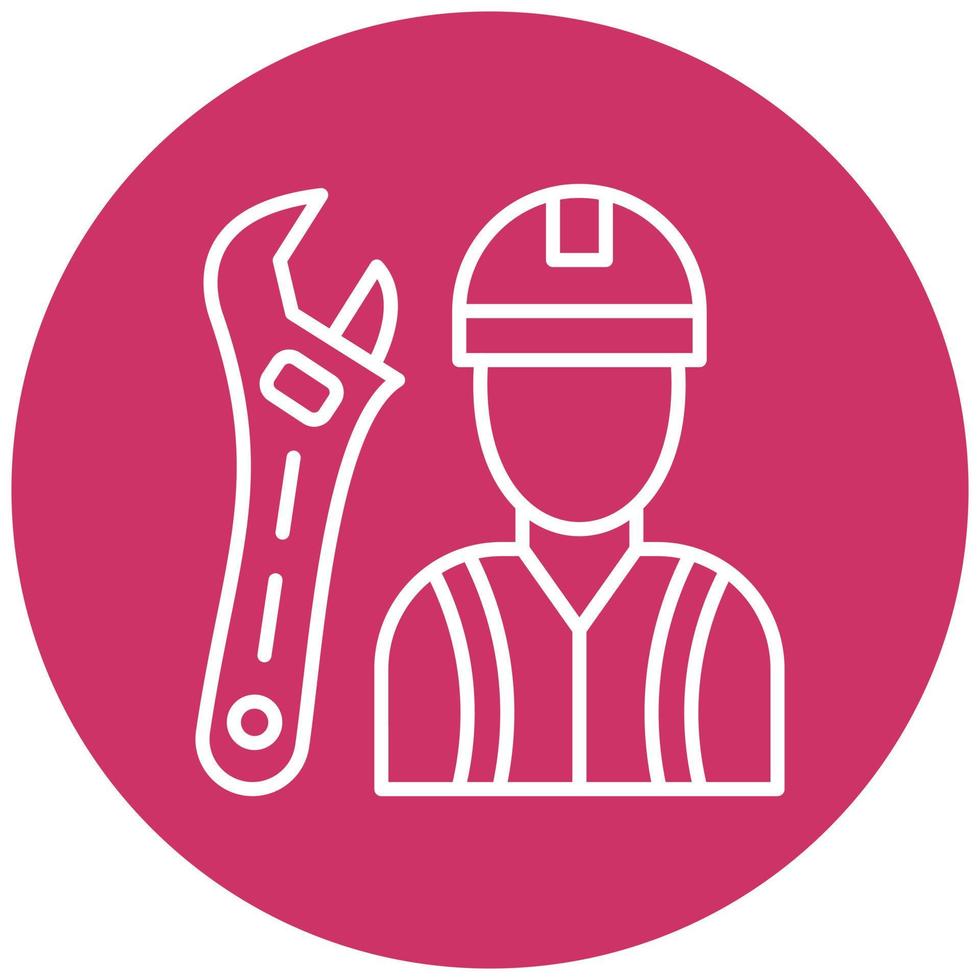 Construction Worker Icon Style vector