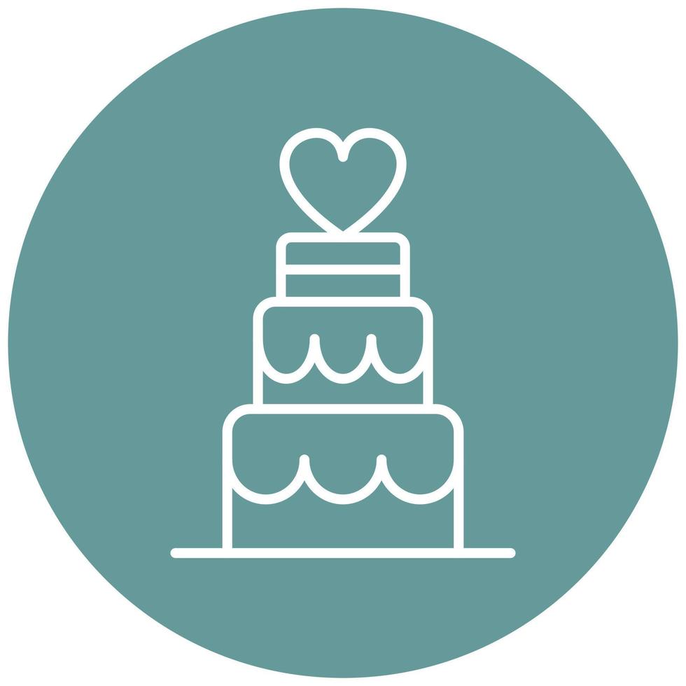 Wedding Cake Icon Style vector