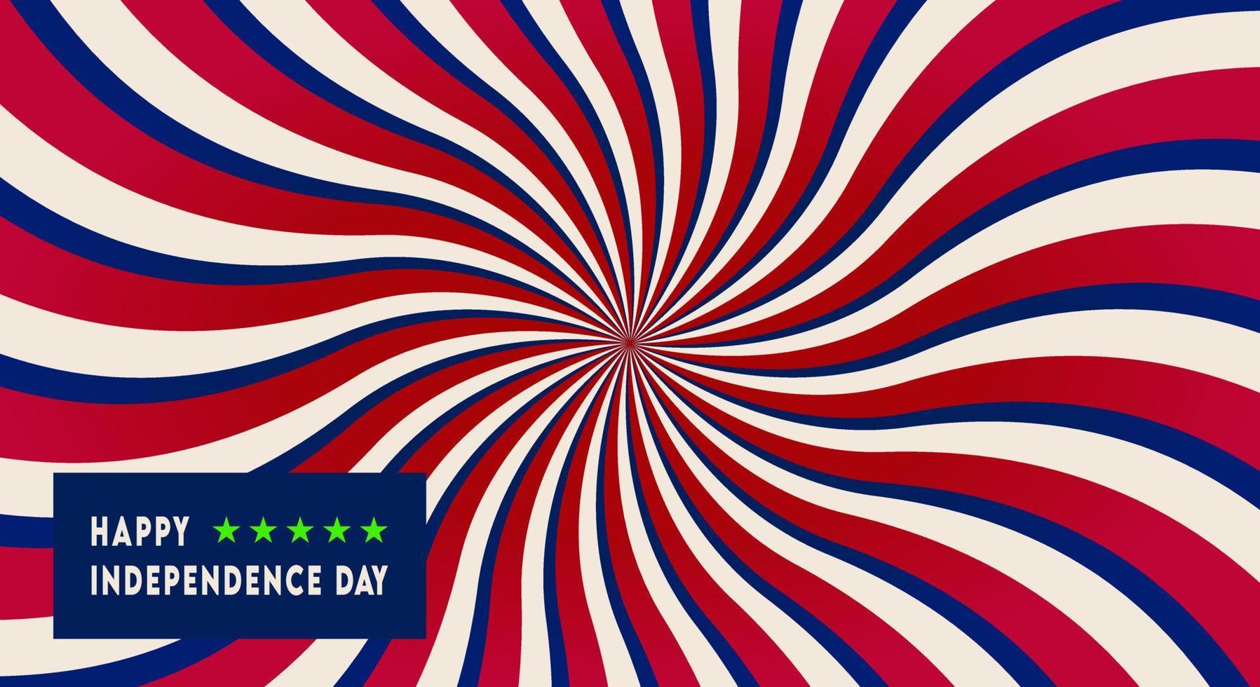 Banner, background, Fourth of July Independence Day. Abstract design with text and copy space area. Wave vector