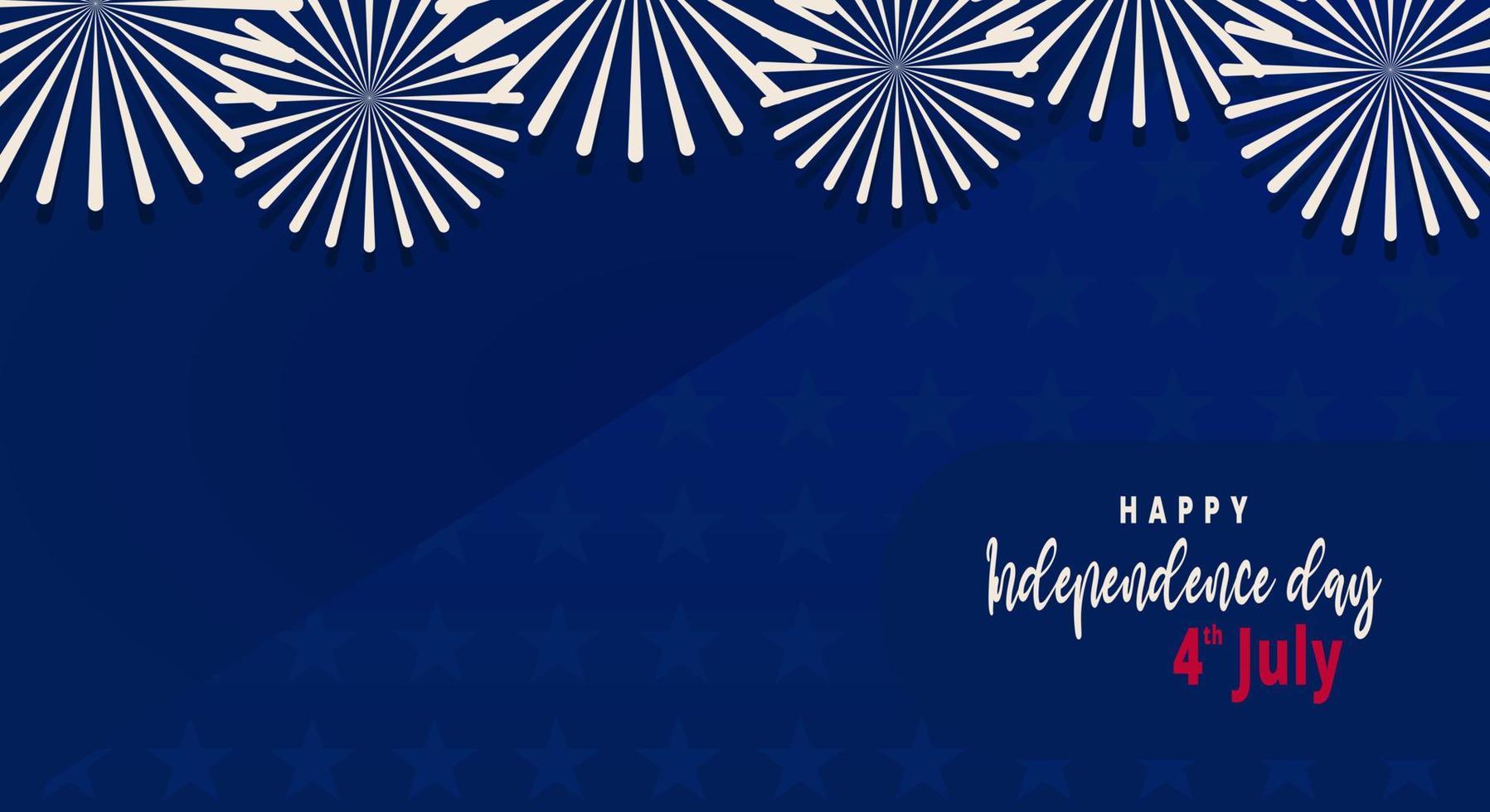 Banner, background, Fourth of July Independence Day. Abstract design with text and copy space area. Celebration, Firework vector