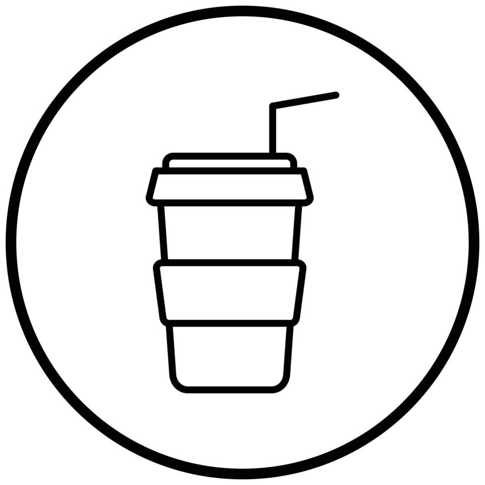 estilo de icono de comida para llevar café vector