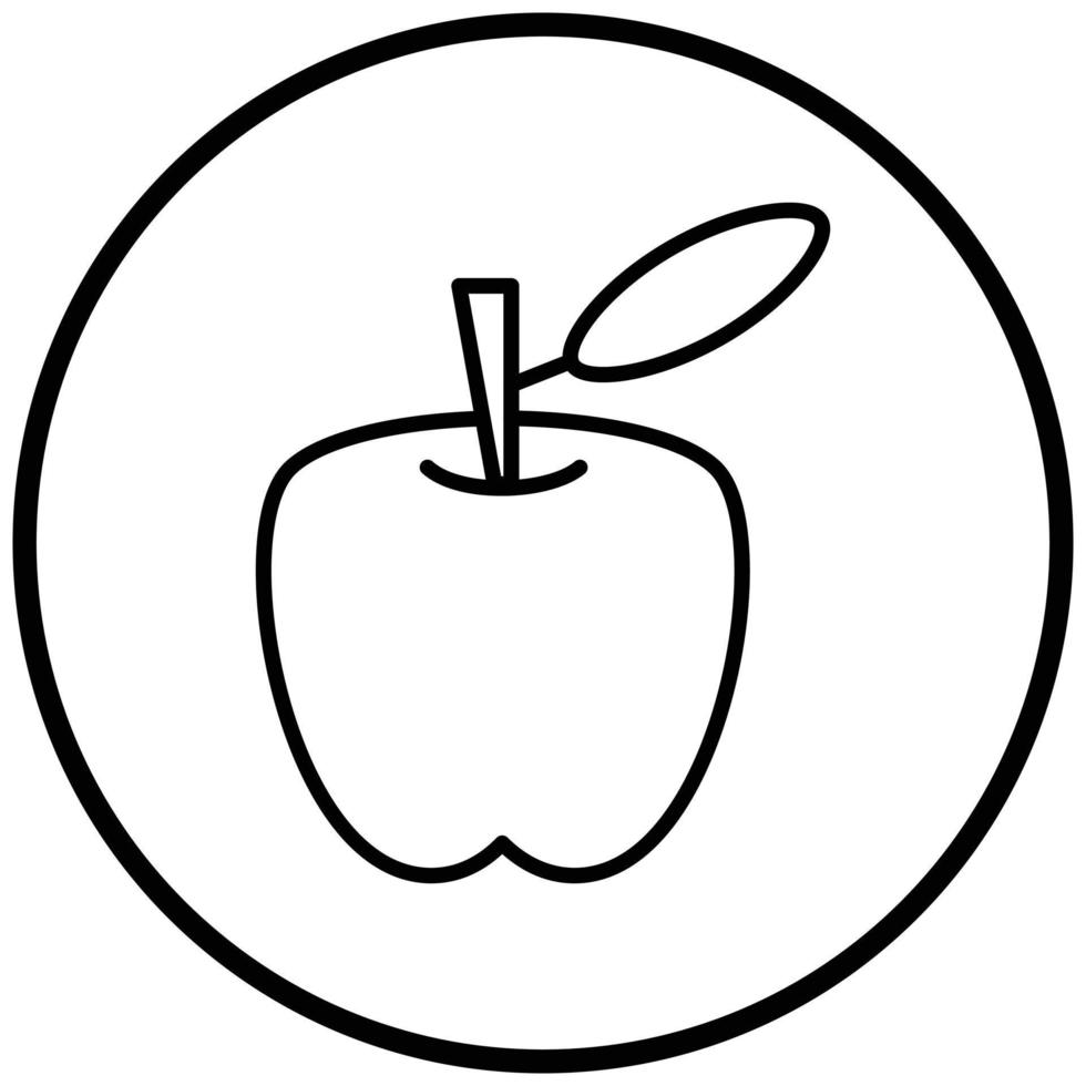 estilo de icono de manzana vector