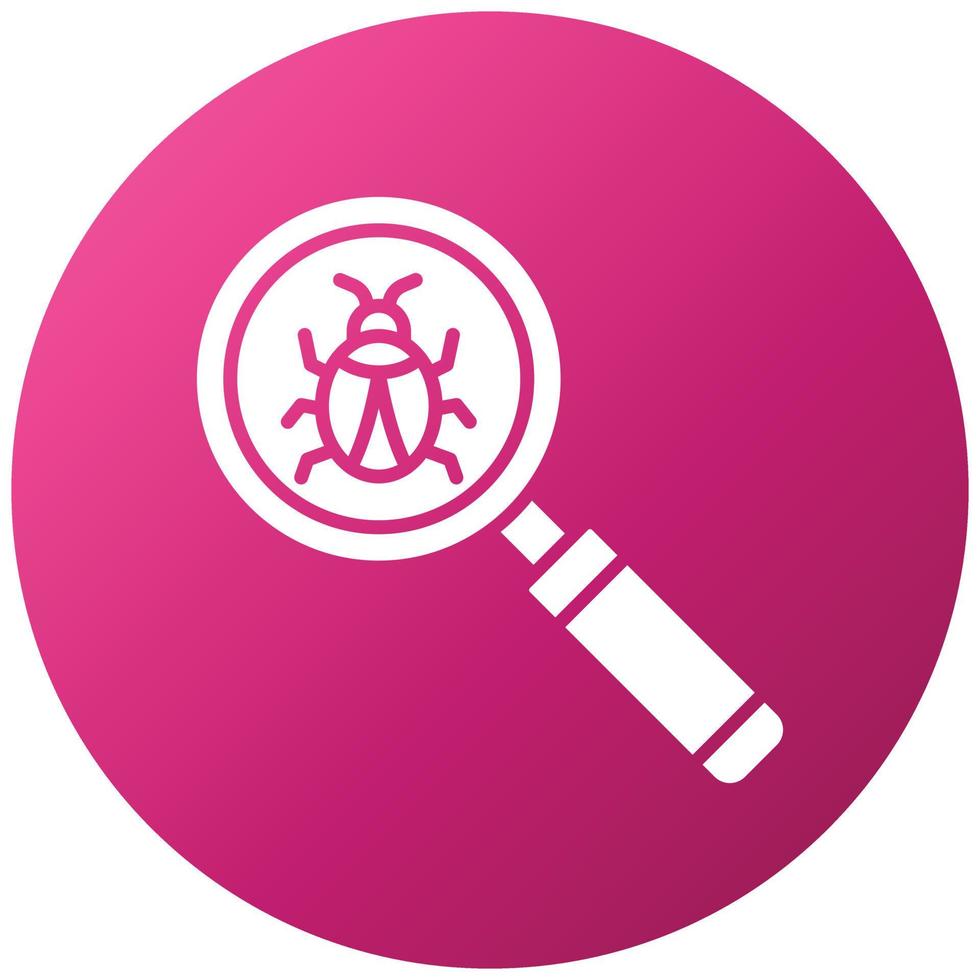 Bug Search Icon Style vector