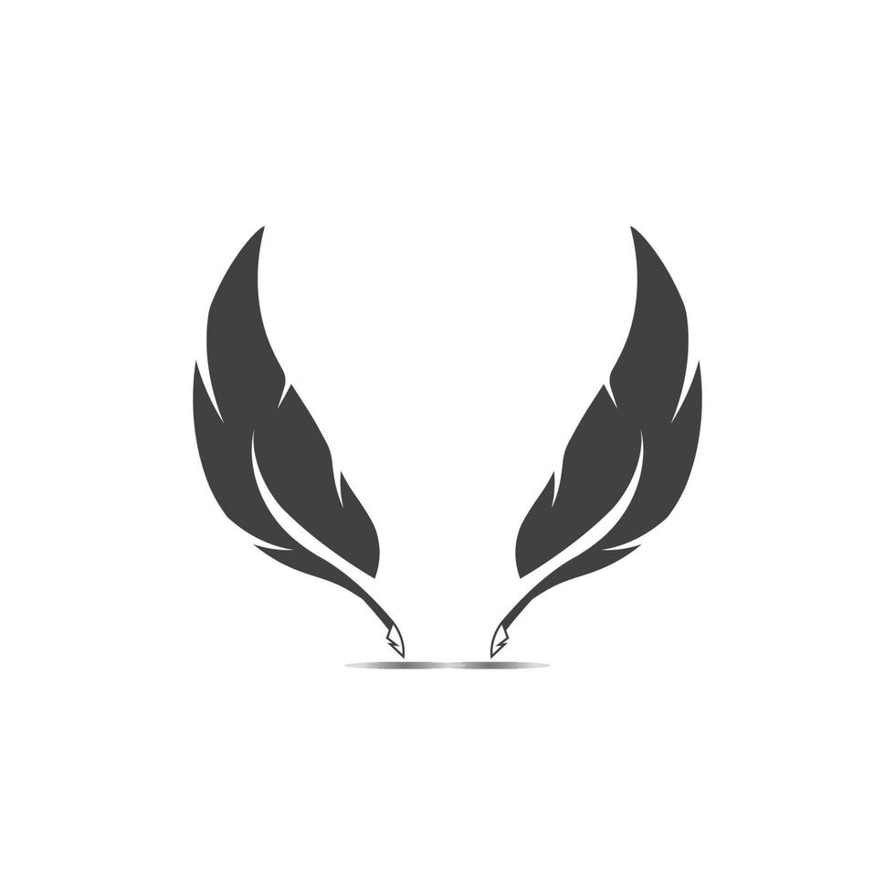 Feather logo vector template