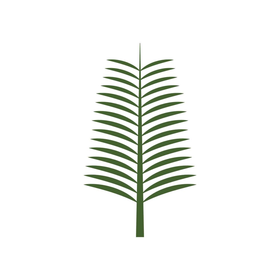 Palm tree leaf illustration logo template vector design