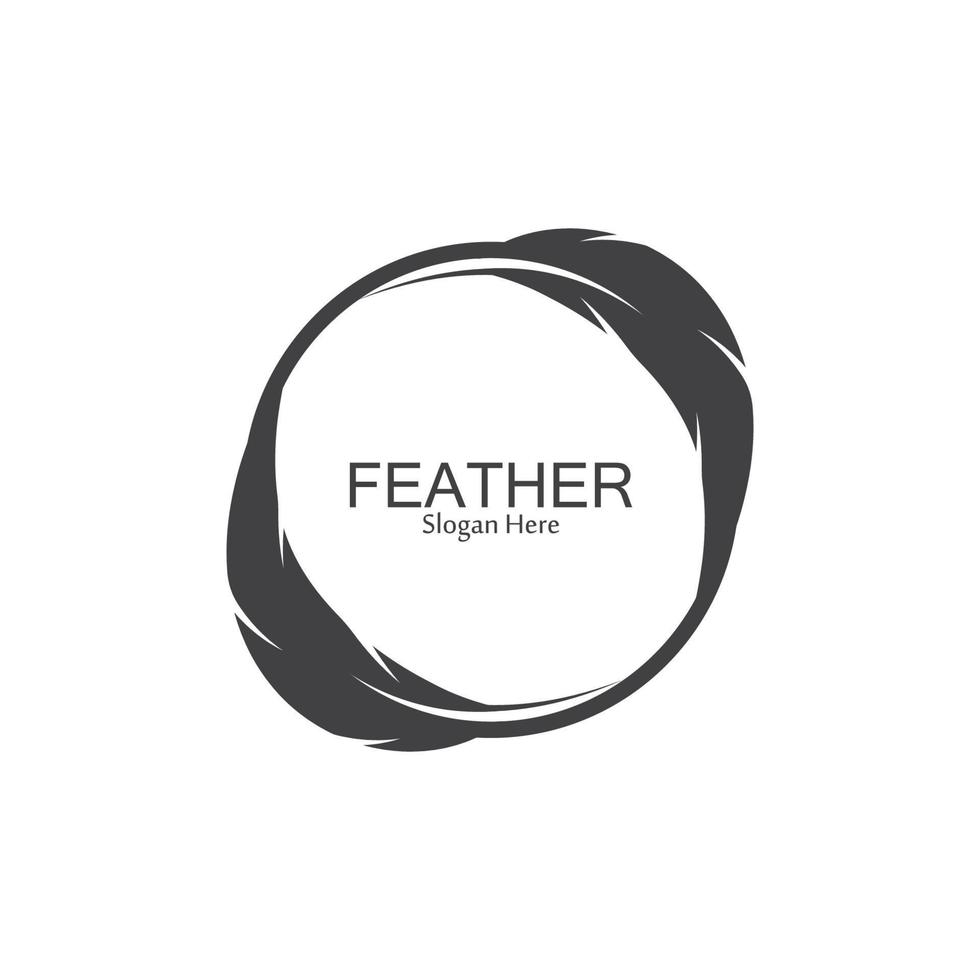 Feather logo vector template